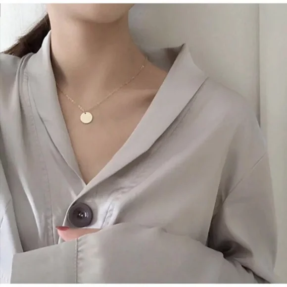 Gold Filled Circle Necklace - Picture 1 of 1